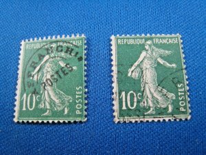 FRANCE  1927 -  SCOTT # 163 & 163a  -  USED           (Hf11)