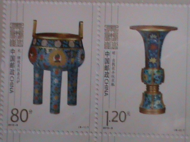 ​CHINA-2013-SC#4095a CLOISONNE WARE MINI SHEET IN FOLDER-VF LIMITED EDITION