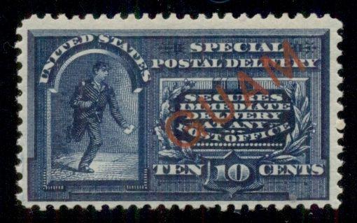 GUAM #E1 10¢ Special Delivery, og, LH, extremely fresh VF