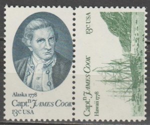 #1732-33, Pair. Captain Cook& Resolution MNH (.13 cent)