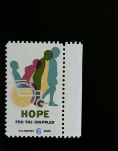 1969 6c Hope for the Crippled, Wheelchair Scott 1385 Mint F/VF NH