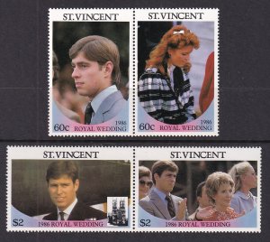 St Vincent 958-959 Royal Wedding MNH VF