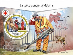 Guinea 2019 MNH Medical Stamps Fight Against Malaria 1v S/S