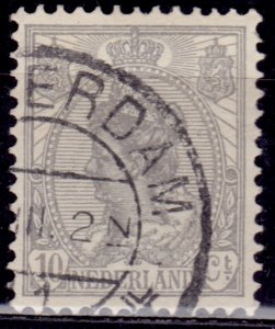 Netherlands, 1898-1924, Queen Wilhelmina, 10c, sc#67, used