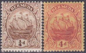 Bermuda #40, 46 F-VF Unused CV $10.10 (29330)  