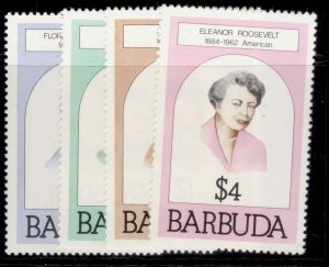 BARBUDA QEII SG546-549, 1981 famous women set, NH MINT.