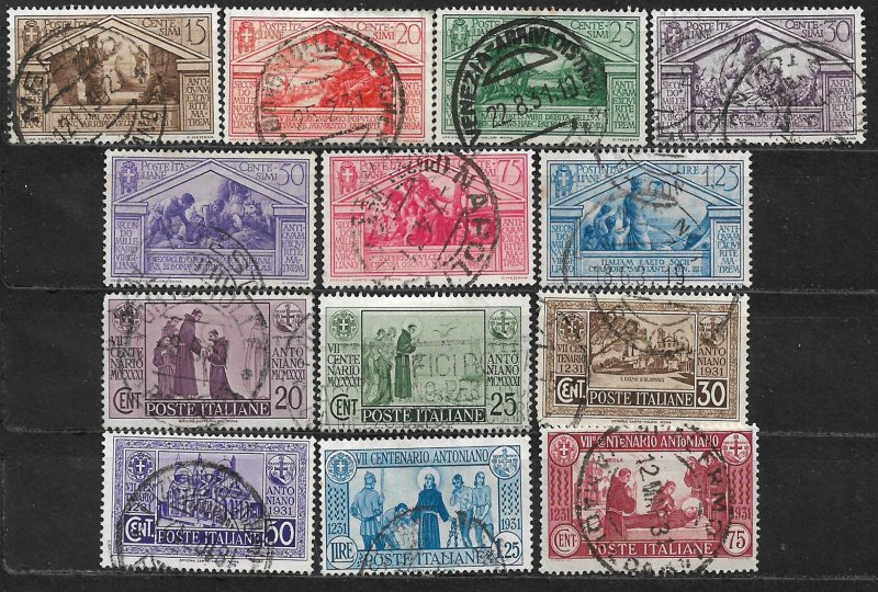 COLLECTION LOT OF 13 ITALY STAMPS 1930+ CV+ $65