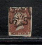 GREAT BRITAIN SC# 3 WITH BLACK MALTASE CROSS CANCEL F/U