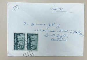 D)1966, IRAN, LETTER CIRCULATED FROM IRAN TO AUSTRALIA, WITH STAMPS M