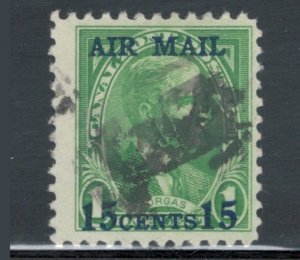 Canal Zone 1931 MGEN Gorgas Airmail Surcharge 15c on 1c Scott # C2 Used