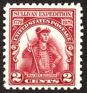 U.S. #657 MINT OG NH TINY THIN