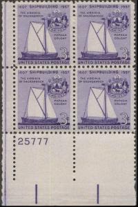 1095 MNH Plate Block