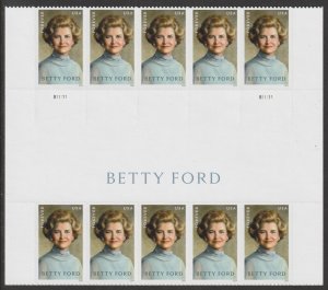 US 5852 Betty Ford F header gutter block 10 MNH 2024