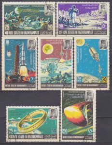 1967 Aden Qu'aiti State in Hadhramaut 115-121 used Landing on the moon 5...