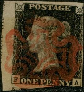 GB #1 VAR. USED WITH PARTIAL IMPRINT AT LEFT -- RARE -- BP5397