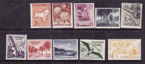 Christmas Is.-Sc#11-20- id10-unused NH set-Maps-Birds-1963-