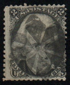 USA #73 Fine+, sock on the nose pinwheel cancel, neat! Retail $60