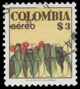 COLOMBIA AIRMAIL STAMP 1977 - 78. SCOTT # C640. USED. # 1