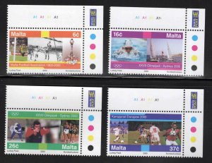 MALTA  Scott 1007-1010 MNH** 2000 Olympic Sports set