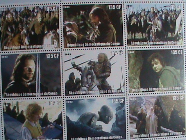 CONGO STAMP:2003- LORD OF THE RINGS MNH SHEET