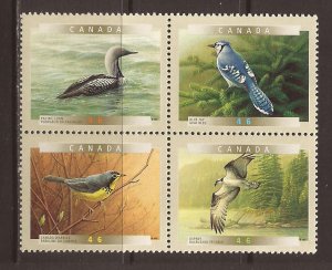 2000 Canada - Sc 1842 - MNH VF - Block of 4 - Birds of Canada 5a