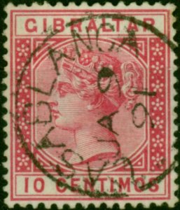 Morocco Agencies Casablanca 1889 10c Carmine SGZ19 V.F.U