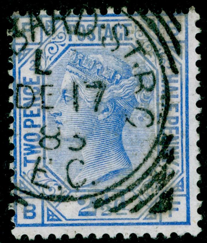 SG157, 2½d blue PLATE 23, USED. Cat £32. BF