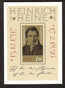 East Germany Heine 1422 Souvenir Sheet MNH VF