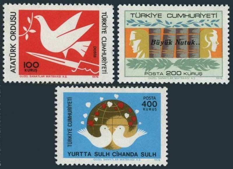 Turkey 2044-2046,MNH.Michel 2404-2406. Works and Reforms of Ataturk.1976.