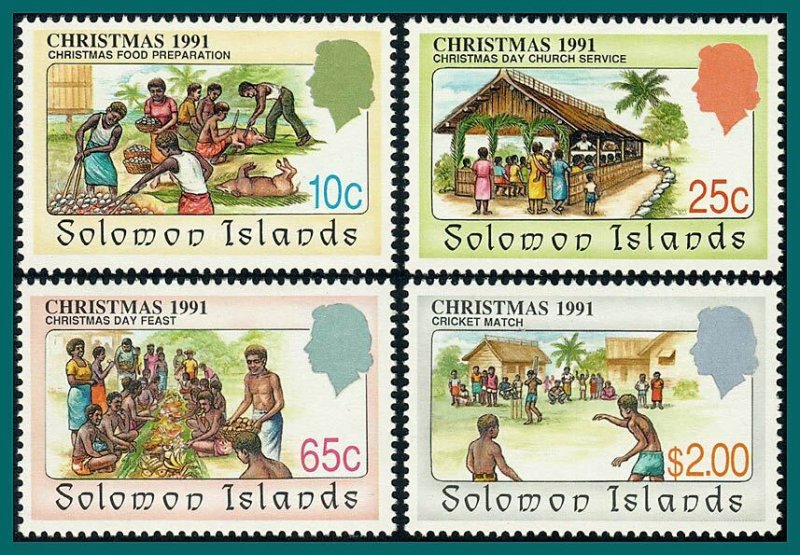 Solomon Islands 1991 Christmas, MNH #699-702,SG703-SG706