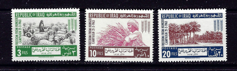 Iraq 333-35 MNH 1963 Freedom from Hunger set