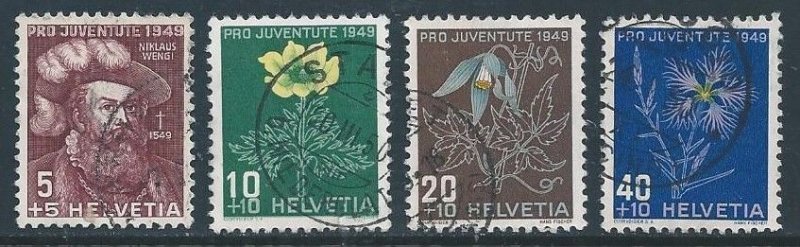 Switzerland #B187-90 Used Flowers, Niklaus Wengi