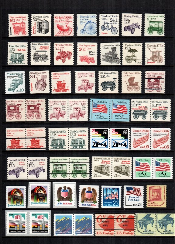 United States 43 transportation coils MNH