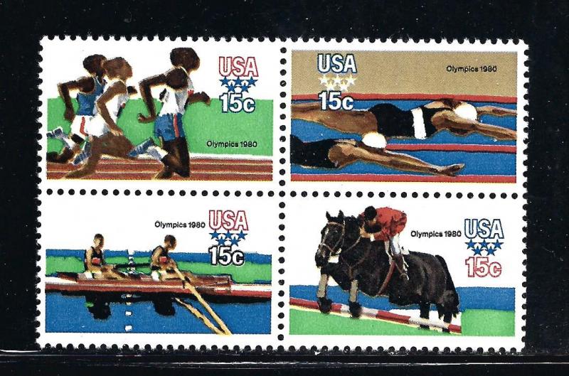 SCOTT # 1794A,  PLATE # BLOCKS of FOUR, nice, MINT NH