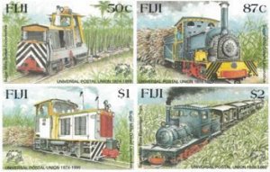 Stamps of Fiji 1999 - STEAM LOCOMOTIVES - Set.