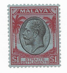Straits Settlement #232 MH - Stamp CAT VALUE $20.00