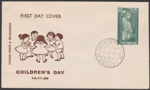 INDIA 1959 Children's Day commem FDC........................................U196