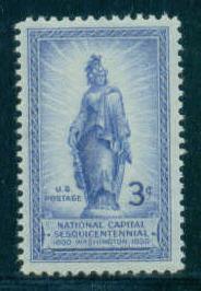 989 3c Statue of Freedom Fine MNH