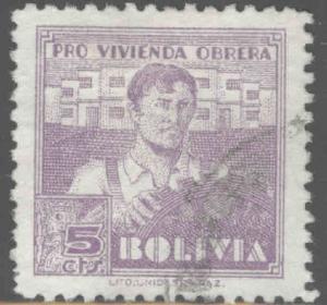 Bolivia Scott RA1  Used 1939 postal tax stamp