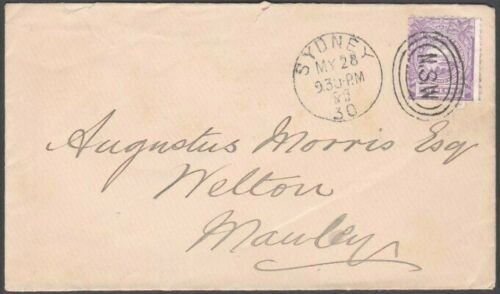 NEW SOUTH WALES 1895 1d on cover Sydney to Manly............................Q727 