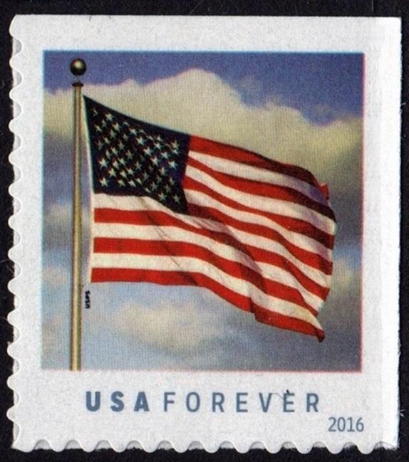 SC#5054 (49¢) U.S. Flag Booklet Single: SSP (2016) SA