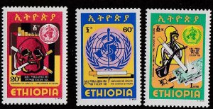 Ethiopia # 961-963, Fight Against Smoking, Mint NH, 1/2 Cat.