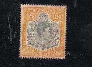 BERMUDA LOT # 127a VF-KGV1 12.6d FAINT CANCEL CAT VALUE $60+