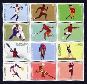 St. Martin Sc# 30 MNH Summer Olympic Games (Block of 12)