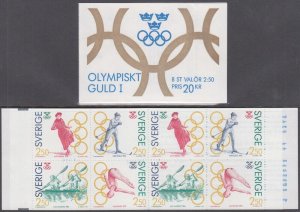 SWEDEN Sc #1897a MNH BOOKLET of  8 - 2  EACH x 4 STAMPS - OLYMPIC CHAMPIONS