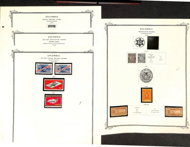 Columbia Stamp Collection on 46 Scott Specialty Pages, 1865-1969 BOB Region (CD)