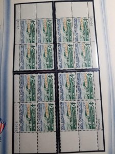 Scott #1133, matched plate blocks, MNH