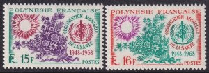 French Polynesia 1968 Sc 241-2 set MH*