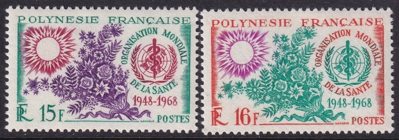 French Polynesia 1968 Sc 241-2 set MH*