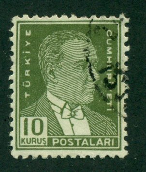 Turkey 1953 #1122 U SCV(2018) = $0.25